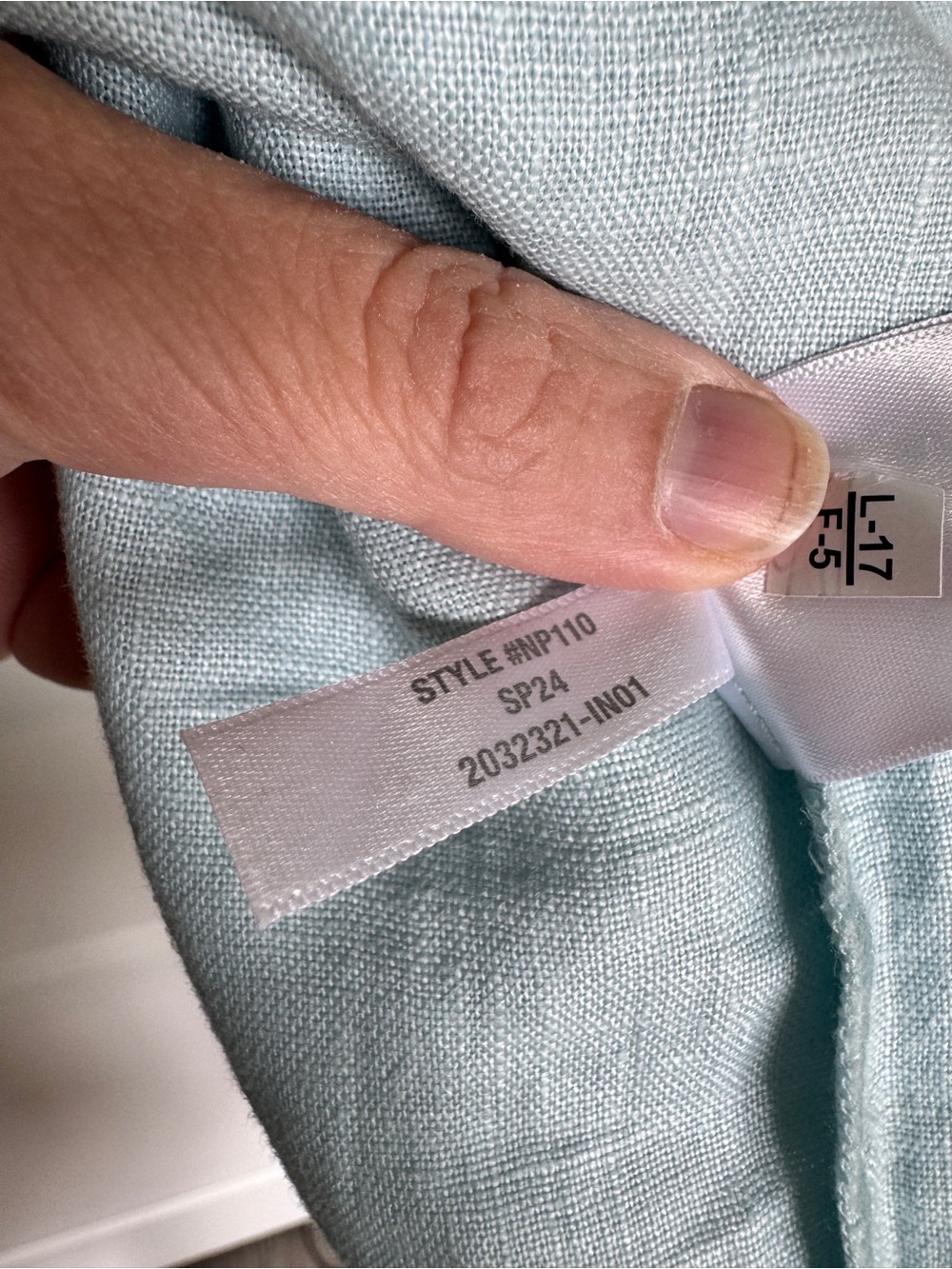 NWT MADEWELL Square-Neck Mini Dress in 100% Linen Blue Heron Light Blue Size 16 - Picture 9 of 13